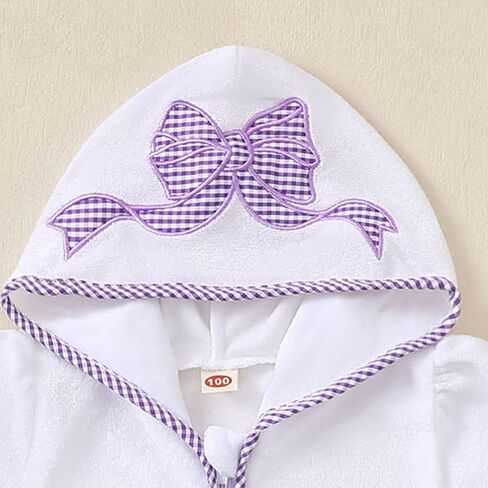 طفل صغير للسباحة تغطية Terry Cloth Cute Bowknot مطرزة على السوستة مقنع in Kuwait
