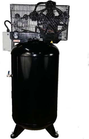 ATLAS Automotive Equipment AF7 Vertical 80 Gallon Air Compressor with Mag Starter, 3 Cylinder, 2-Stage Pump, 5hp Running Motor, 90-175 PSI, 220V Single Phase, 1/2" NPT Air Outlet, Made in USA in Saudi Arabia