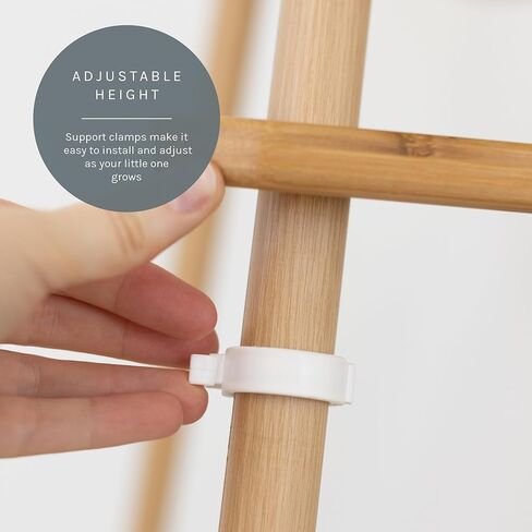 نعم ، مسند قدمي قابل للضغط على السلع العالية (الخيزران) - مسند قدمي على كرسي ايكيا المضاد للوجبات لأوقات وجبات أكثر أمانًا in Kuwait