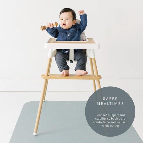 نعم ، مسند قدمي قابل للضغط على السلع العالية (الخيزران) - مسند قدمي على كرسي ايكيا المضاد للوجبات لأوقات وجبات أكثر أمانًا in Kuwait