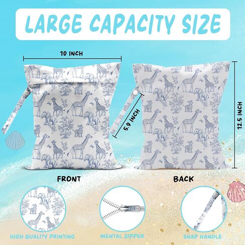 Wet Bag for Baby Swimsuit Kids Wet Dry Bag for Breast Pump Parts Diaper Bag Toiletries Daycare Organizer Beach Vacation Essentials Pink Silly Goose Plaid Travel Laundry Bags in Saudi Arabia