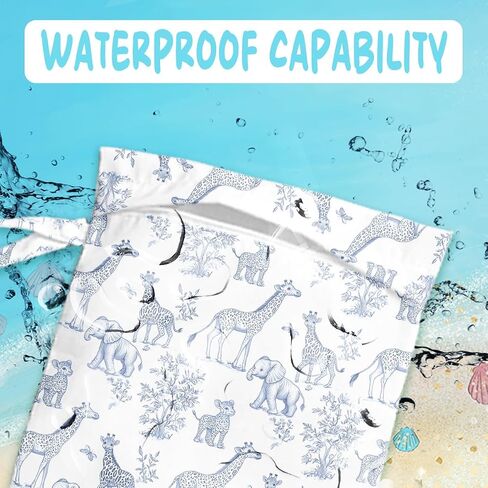 Wet Bag for Baby Swimsuit Kids Wet Dry Bag for Breast Pump Parts Diaper Bag Toiletries Daycare Organizer Beach Vacation Essentials Pink Silly Goose Plaid Travel Laundry Bags in Saudi Arabia