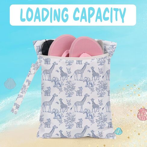 Wet Bag for Baby Swimsuit Kids Wet Dry Bag for Breast Pump Parts Diaper Bag Toiletries Daycare Organizer Beach Vacation Essentials Pink Silly Goose Plaid Travel Laundry Bags in Saudi Arabia