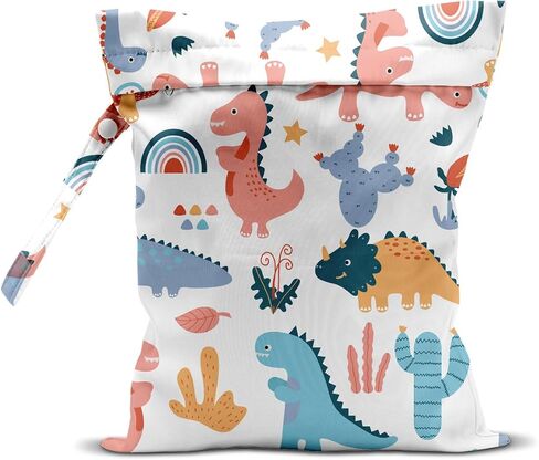 Wet Bag for Baby Swimsuit Kids Wet Dry Bag for Breast Pump Parts Diaper Bag Toiletries Daycare Organizer Beach Vacation Essentials Pink Silly Goose Plaid Travel Laundry Bags in Saudi Arabia