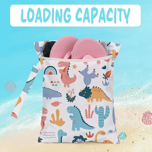 Wet Bag for Baby Swimsuit Kids Wet Dry Bag for Breast Pump Parts Diaper Bag Toiletries Daycare Organizer Beach Vacation Essentials Pink Silly Goose Plaid Travel Laundry Bags in Saudi Arabia