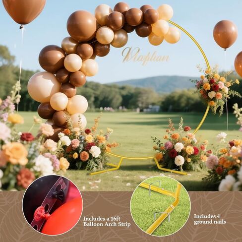 7.2FT Round Balloon Arch Stand,Gold Arch Backdrop Stand for Parties，Metal Circle Wedding Arch Heavy Duty for Ceremony Birthday Party Anniversary Bridal Graduation Decoration in Kuwait