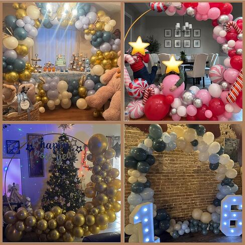 7.2FT Round Balloon Arch Stand,Gold Arch Backdrop Stand for Parties，Metal Circle Wedding Arch Heavy Duty for Ceremony Birthday Party Anniversary Bridal Graduation Decoration in Kuwait