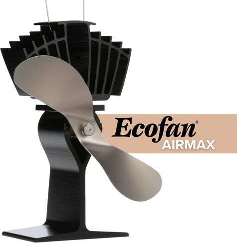 AirMax, Classic Styled, Heat Powered Wood Stove Fan, 175 CFM, 812AMXBX, Large-Sized, 9" Blade, Black in Saudi Arabia