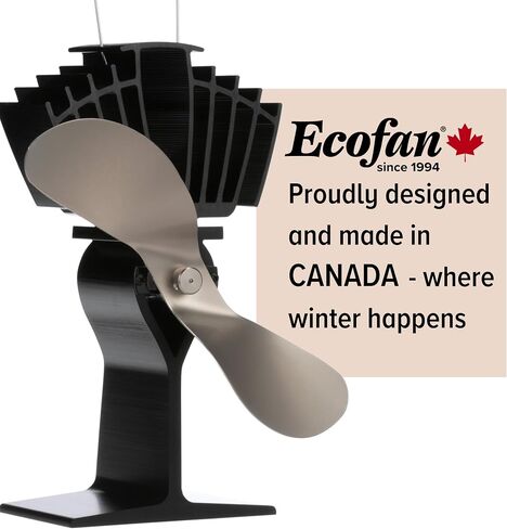 AirMax, Classic Styled, Heat Powered Wood Stove Fan, 175 CFM, 812AMXBX, Large-Sized, 9" Blade, Black in Saudi Arabia