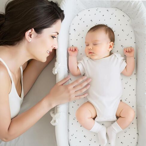 صفائح باسنيت Basumee Baby Bassinet 2 حزمة شاشات شاش باسينيت للأولاد للأولاد بنات ناعم من السرير باسينيت مجهز مع النطاق المرن السفلي 33'x17''x4 '' ' in Kuwait