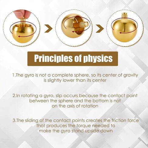 Skylety 2 Pieces Metal Spinning Top Aluminum Flip Over Top Spinner Gyroscope Stainless Steel Toy for Girls, Boys, and Adults(Silver) in Saudi Arabia