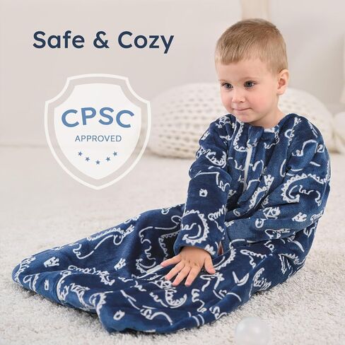 yoofoss baby sleep stack من 6 إلى 12 شهرًا ، أكياس نوم طويلة الأكمام 1.5 ، بطانية يمكن ارتداؤها للأطفال مع سحاب ثنائي الاتجاه ، دافئ ناعم in Kuwait