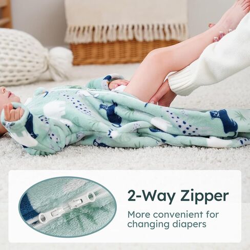 yoofoss baby sleep stack من 6 إلى 12 شهرًا ، أكياس نوم طويلة الأكمام 1.5 ، بطانية يمكن ارتداؤها للأطفال مع سحاب ثنائي الاتجاه ، دافئ ناعم in Kuwait