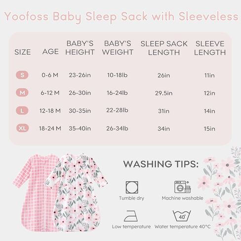 Yoofoss Baby Sleep Sack 12-18 Months, Long Sleeve Sleep Sack 1.5 Tog, Fleece Baby Wearable Blanket with 2-Way Zipper, Soft Warm in Saudi Arabia