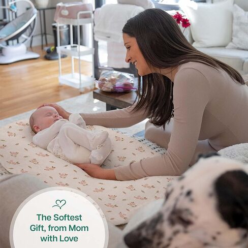 Mi Flor Muslin Baby Cover 30.7 "x20"-Snug Fit for Snuggle Me Organic Insant Conger-Fultra Soft و Breatable و CPC معتمد وغير معتمد in Kuwait
