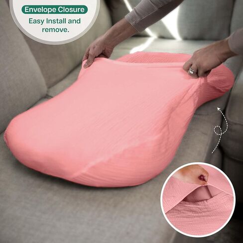 Mi Flor Muslin Baby Cover 30.7 "x20"-Snug Fit for Snuggle Me Organic Insant Conger-Fultra Soft و Breatable و CPC معتمد وغير معتمد in Kuwait