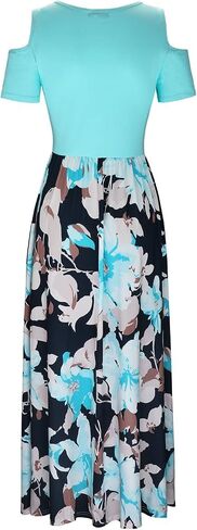 Wordword Women’s 2025 Summer Maxi Long Dresses Sundress بارد مع الجيب in Saudi Arabia