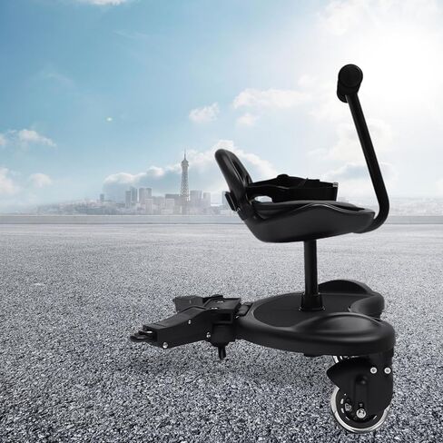 2 in 1 Universal Stroller Board with Saddle Seat and Standing Platform, Child Rider Stroller Attachment, Stroller Standing Board, Holds Children Up to 55lbs 2 to 6 Years in Kuwait