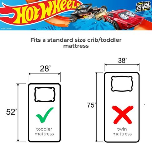 مجموعة السرير الصغار 4 قطعة من Franco Hot Wheels Track 4 قطعة - Super Super & Dozy Microfiber و Sheets (منتج مرخص رسميًا) in Kuwait