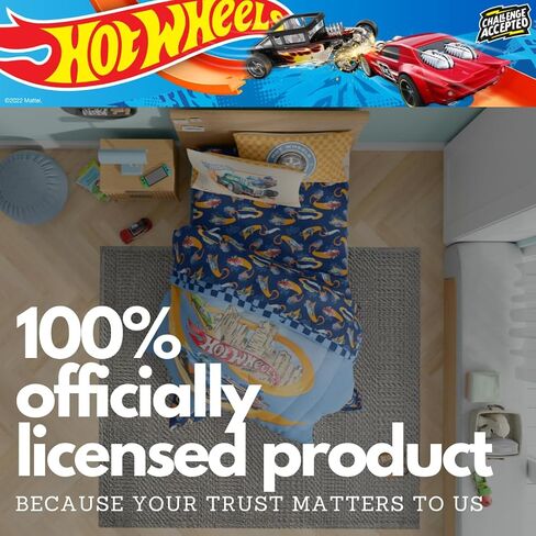 مجموعة السرير الصغار 4 قطعة من Franco Hot Wheels Track 4 قطعة - Super Super & Dozy Microfiber و Sheets (منتج مرخص رسميًا) in Kuwait
