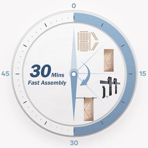 Fredbeck Double 34x84Spruce Wood Barn Doors مع أجهزة 12 قدمًا متضمنة in Kuwait