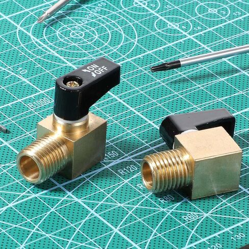 2 Pcs Brass Drain Cock Ball Valve, Air Compressor Valve 1/4" NPT Male Metal Ball Type Air Tank Drain Valves Air-compressor Replacement Accessories in Saudi Arabia