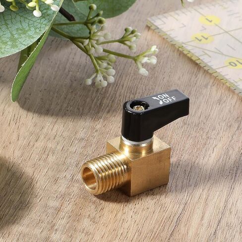 2 Pcs Brass Drain Cock Ball Valve, Air Compressor Valve 1/4" NPT Male Metal Ball Type Air Tank Drain Valves Air-compressor Replacement Accessories in Saudi Arabia