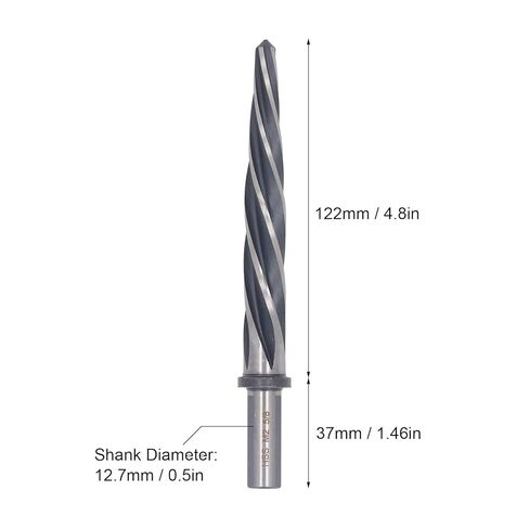 Tapered Reamer, Chucking Reamer 5 Flute 5/8in 12.7mm Diameter Round Shank Spiral Reamer Bit for Bridge Building Metal Structure in Saudi Arabia