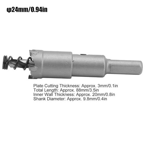 Cemented Carbide Hole Saw Cutter, Hard Alloy Drill Bit Opener, Electrician Hole Cutters for Metal Plate with Spring and Hex Wrench (φ27mm) in Kuwait