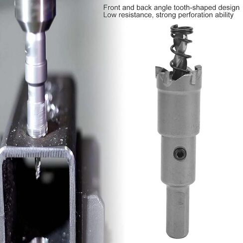 Cemented Carbide Hole Saw Cutter, Hard Alloy Drill Bit Opener, Electrician Hole Cutters for Metal Plate with Spring and Hex Wrench (φ27mm) in Kuwait