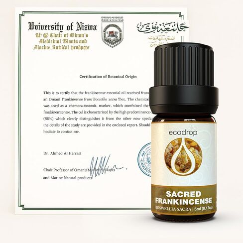 زيت إكليل الجبل العطري النقي من إيكودروب - زجاجة 0.34 أونصة | زيت إكليل الجبل الأسباني الطبيعي بنسبة 100% من الدرجة العلاجية | تدليك عطري، ناشر زيت وشموع لنمو اللحية والشعر | عضوي in Saudi Arabia