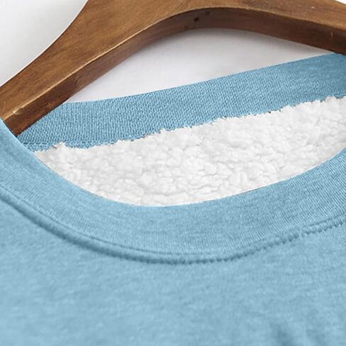 No,I'm not Cold Me Fleece Sweatshirts for Women Winter Warm Sherpa Lined Crewneck Pullover Loungewear Tunic Tops in Kuwait