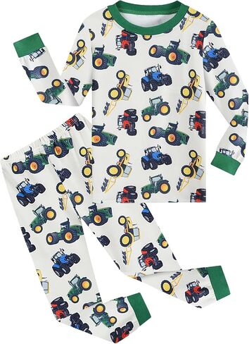 CM-KID Toddler Boys Pajamas 2 قطعة PJS تعيين الأكمام الطويلة أعلى وسروال الأطفال ملابس بيجاما مجموعات ملابس نوم الشتاء 2-7T in Saudi Arabia