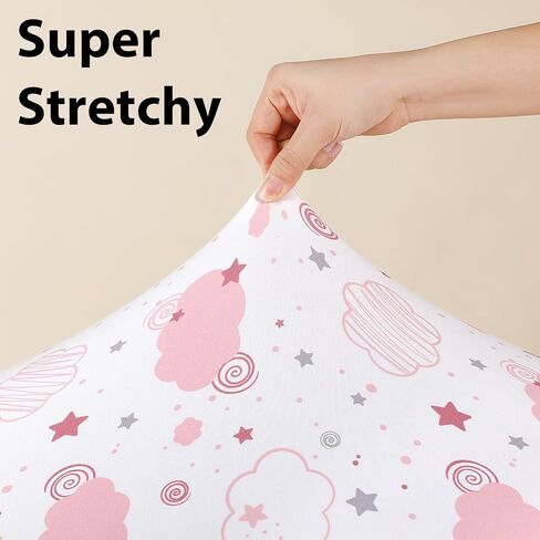 Bassinet Sheets Girl 33"x20" Compatible with Baby Delight,Newton,Dream On Me,Angelbliss,Maxi Cosi,Airclub,Harppa,Ezebaby Bedside Rectangle Bassinet Mattress, Soft Stretchy Microfiber in Saudi Arabia