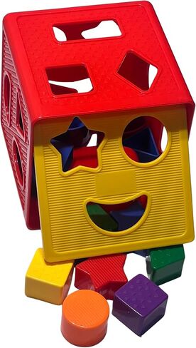 ألعاب التعلم الصغيرة لخزف الصغار - 19 PCS Classic Kids Toys Colls للأطفال الصغار 1-3 ، والتعرف على الألوان ، والفرز والمطابقة مكعب النشاط لألعاب الأطفال in Kuwait