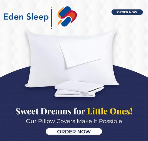 Toddler Travel Pillow Cases 12x16, Pack of 2 Zipper Closure Pillow Cover 100% Cotton Small Pillowcase, 500 Thread Count Nersury Pillowcase for Kids 12x16 inch, Light Blue in Saudi Arabia