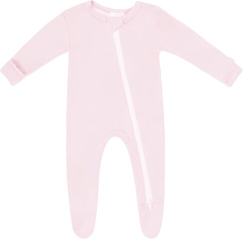 Baby Zipper Footies Pajamas, One-Piece Zip Front Jumpsuit for Boys Girls, Newborn to 24 Months in Kuwait
