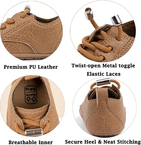 Lonsoen Baby Oxford Dress Shoes Infant Toddler Wingtip Crib أحذية المشي الأولى in Kuwait