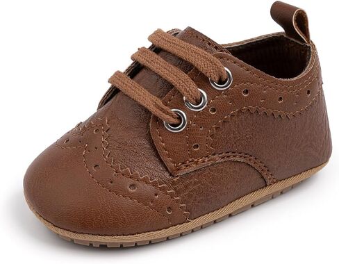 Lonsoen Baby Oxford Dress Shoes Infant Toddler Wingtip Crib أحذية المشي الأولى in Kuwait