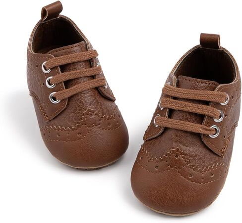 Lonsoen Baby Oxford Dress Shoes Infant Toddler Wingtip Crib أحذية المشي الأولى in Kuwait