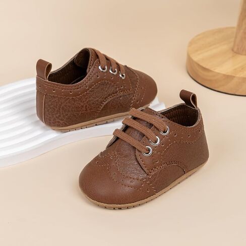 Lonsoen Baby Oxford Dress Shoes Infant Toddler Wingtip Crib أحذية المشي الأولى in Kuwait
