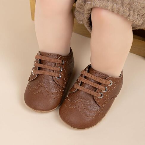 Lonsoen Baby Oxford Dress Shoes Infant Toddler Wingtip Crib أحذية المشي الأولى in Kuwait