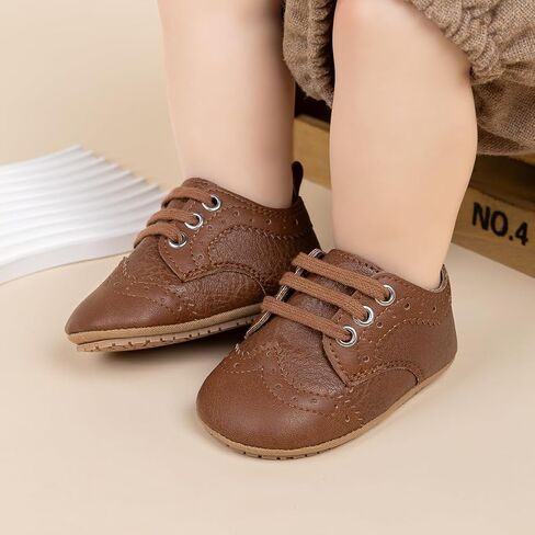 Lonsoen Baby Oxford Dress Shoes Infant Toddler Wingtip Crib أحذية المشي الأولى in Kuwait
