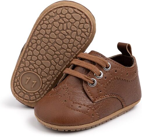 Lonsoen Baby Oxford Dress Shoes Infant Toddler Wingtip Crib أحذية المشي الأولى in Kuwait
