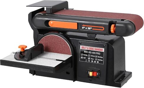 Benchtop Belt & Disc Sander - 1/2HP Motor, 4x36 Inch Sanding Belt & 6 Inch Disc, Cast Iron Base with Bench Mount for Woodworking & Metalworking. in Saudi Arabia