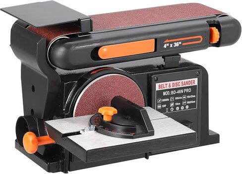 Benchtop Belt & Disc Sander - 1/2HP Motor, 4x36 Inch Sanding Belt & 6 Inch Disc, Cast Iron Base with Bench Mount for Woodworking & Metalworking. in Saudi Arabia
