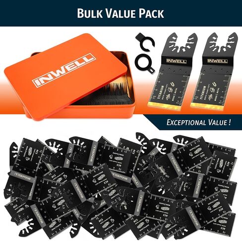 3pcs Titanium Oscillating Tool Saw Blades, Quick Release for Cutting Construction Wood, Plastic, and Metal. Compatible with Dewalt, Bosch, Milwaukee, Ryobi, and More! in Saudi Arabia