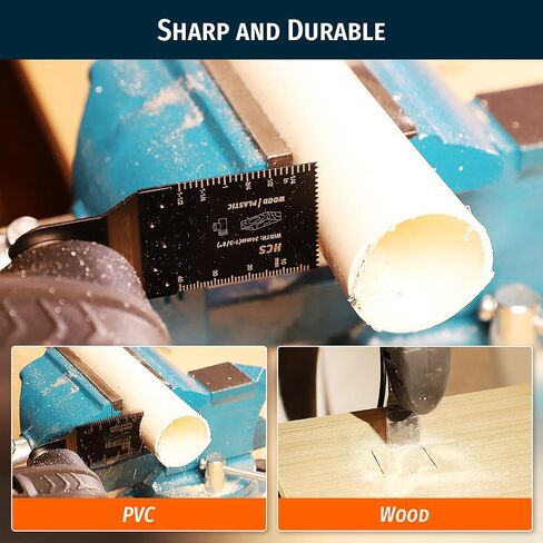3pcs Titanium Oscillating Tool Saw Blades, Quick Release for Cutting Construction Wood, Plastic, and Metal. Compatible with Dewalt, Bosch, Milwaukee, Ryobi, and More! in Saudi Arabia