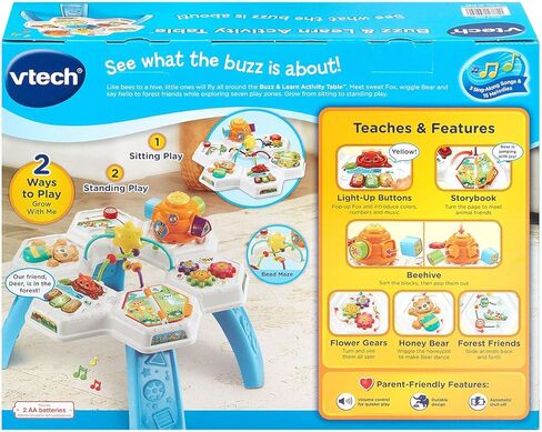 Vtech Buzz وتعلم طاولة النشاط مع سبع مناطق لعب تفاعلية ، وردي in Kuwait