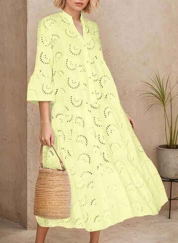 النساء العيش الطويل المتقدم للسيدات ثاتير مزدوج الفساتين الفضفاضة in Kuwait